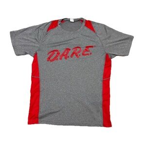 D.A.R.E. To Resist Drugs & Violence Gray Men's Small T-Shirt Activewear SportTek